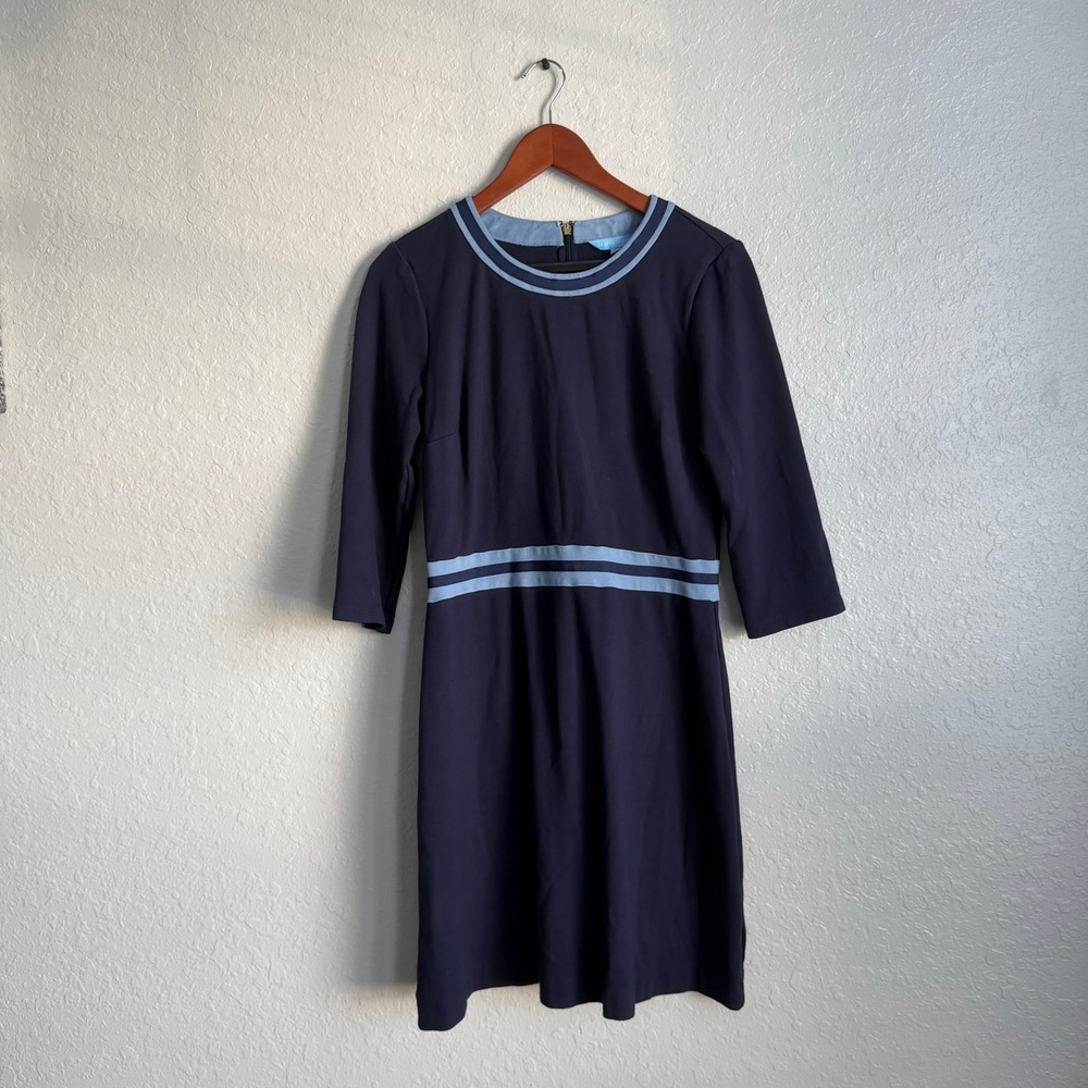 Draper‎ James Solid Persley Ponte Dress Blue Womens Medium - Picture 2 of 10